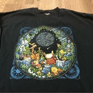 Vtg Humanitees Horoscopes Astronomer  Wizard Bill Bell‎ Long Sleeve T-Shirt XL
